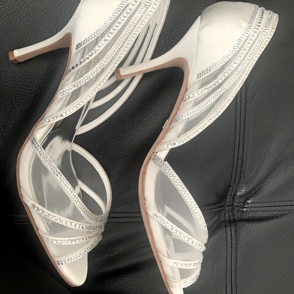 Badgley Mischka Rhinestone Heels - Picture 4 of 5